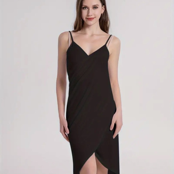 Boho style wrap dress adjustable strap black bathing suit coverup Womens sz 2xl - Picture 4 of 8